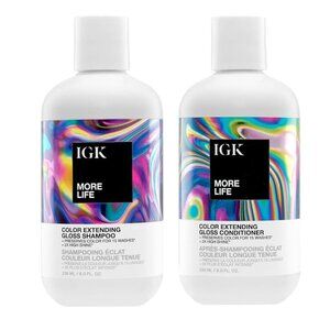 IGK More Life Color Extending Gloss Shampoo & Conditioner Set